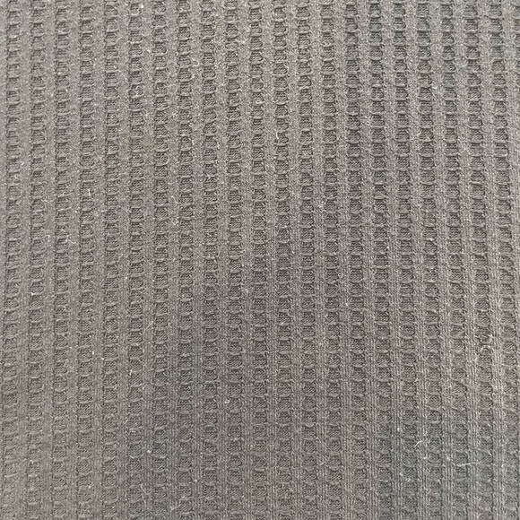 Chaser Top Womens Small Black Long Sleeve Waffle Knit Button Cuffs Crew Neck - Picture 3 of 9